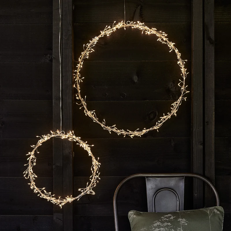 Duo de Cercles Lumineux à Suspendre