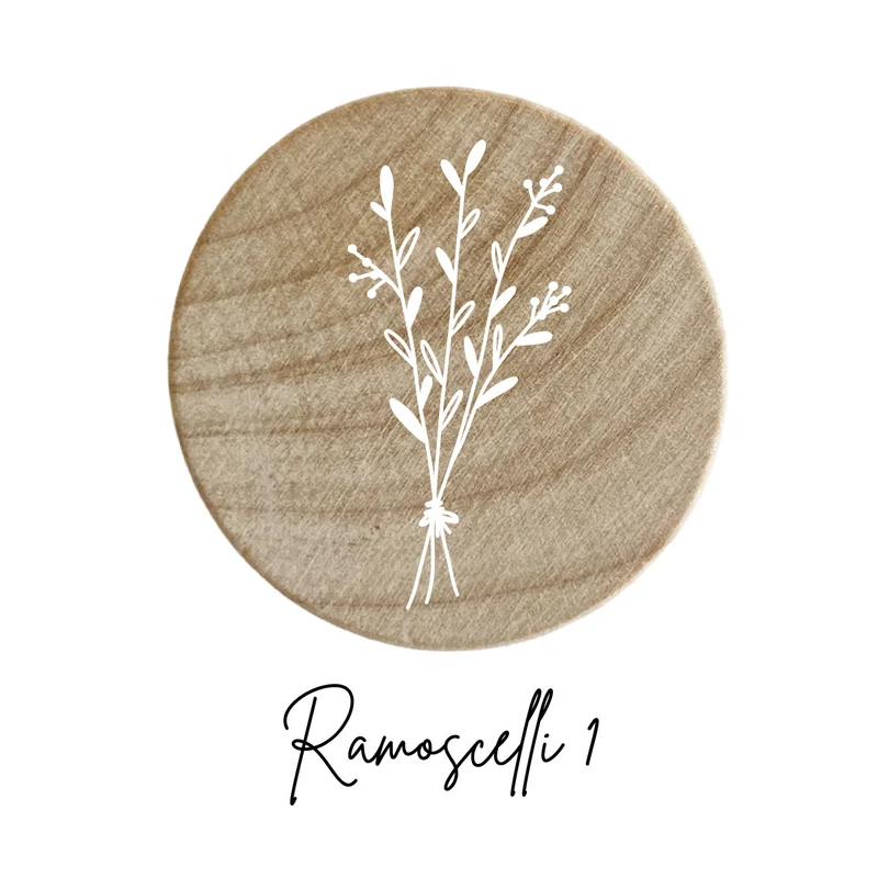 Wooden Knob with Embossed Twigs Design - More Designs Available