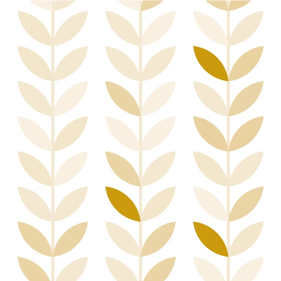 Tela Vintage Hojas Mostaza 50x200cm