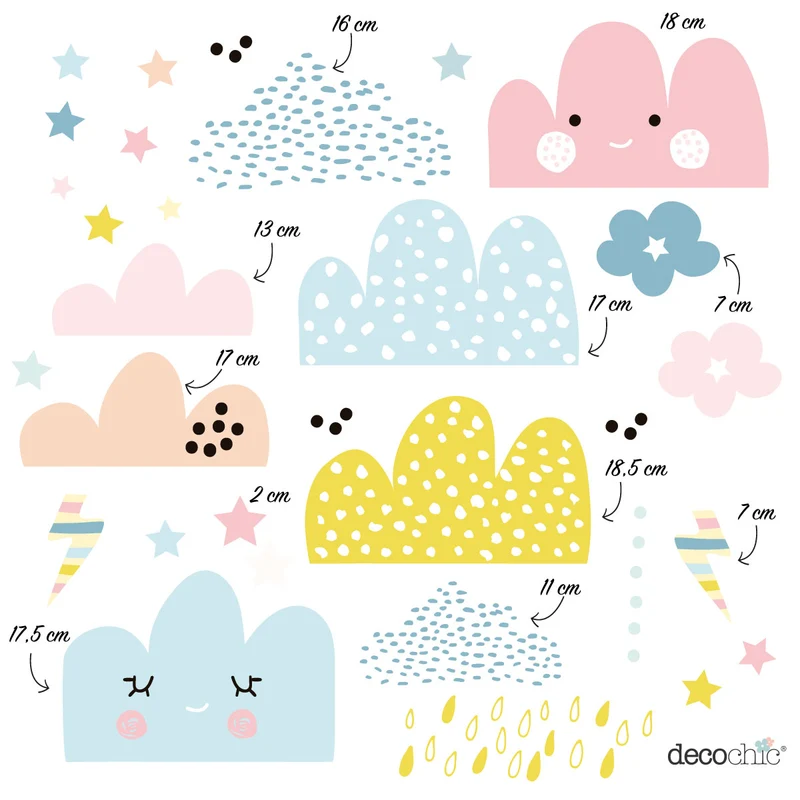 Nubes felices Pegatina