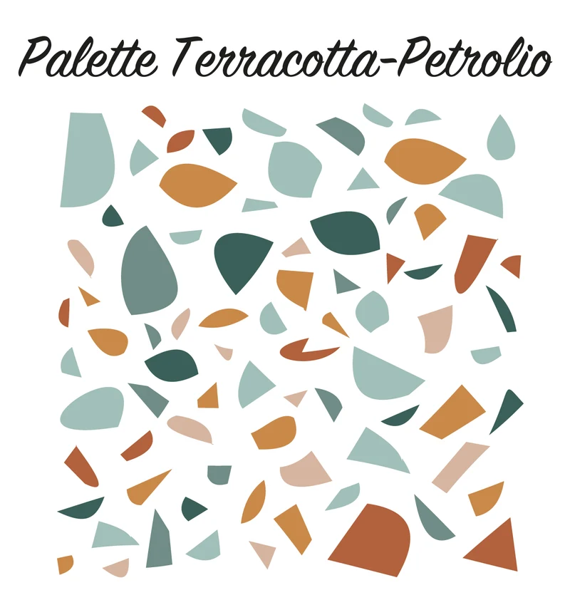 Pegatinas de pared de terrazo - Múltiples variantes de color disponibles