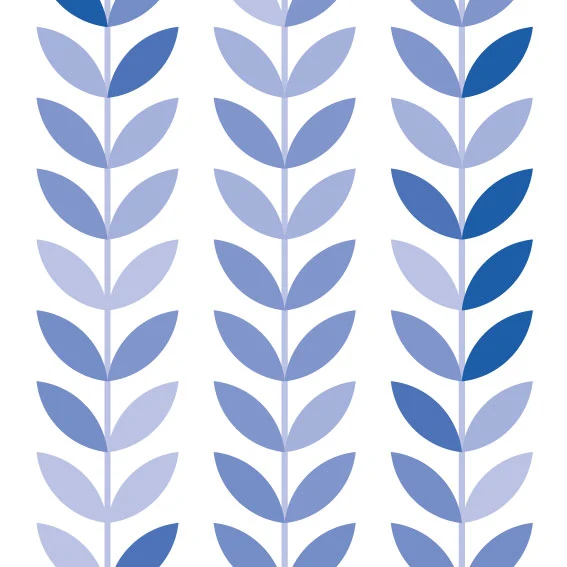 Vinilo Vintage Hojas Azules 50x59 cm