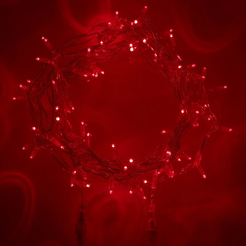 Guirlande Lumineuse Core Connect 60m 600 LED Rouge Câble Transparent Raccordable