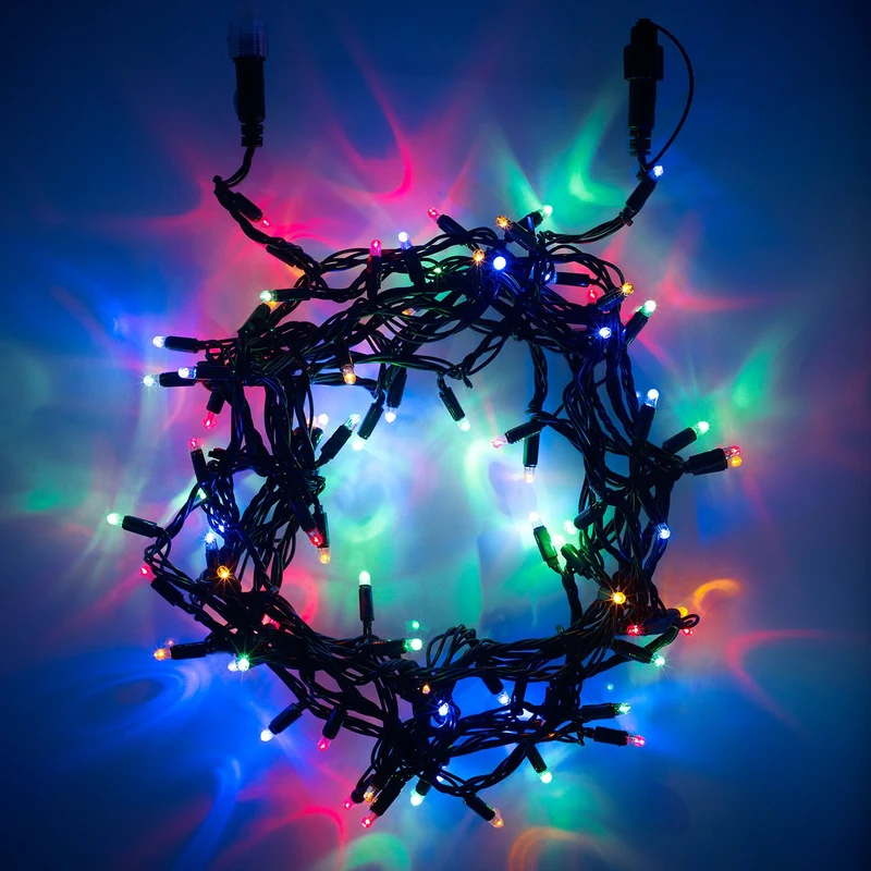 Guirlande Lumineuse Core Connect 60m 600 LED Multicolore Câble Vert Raccordable