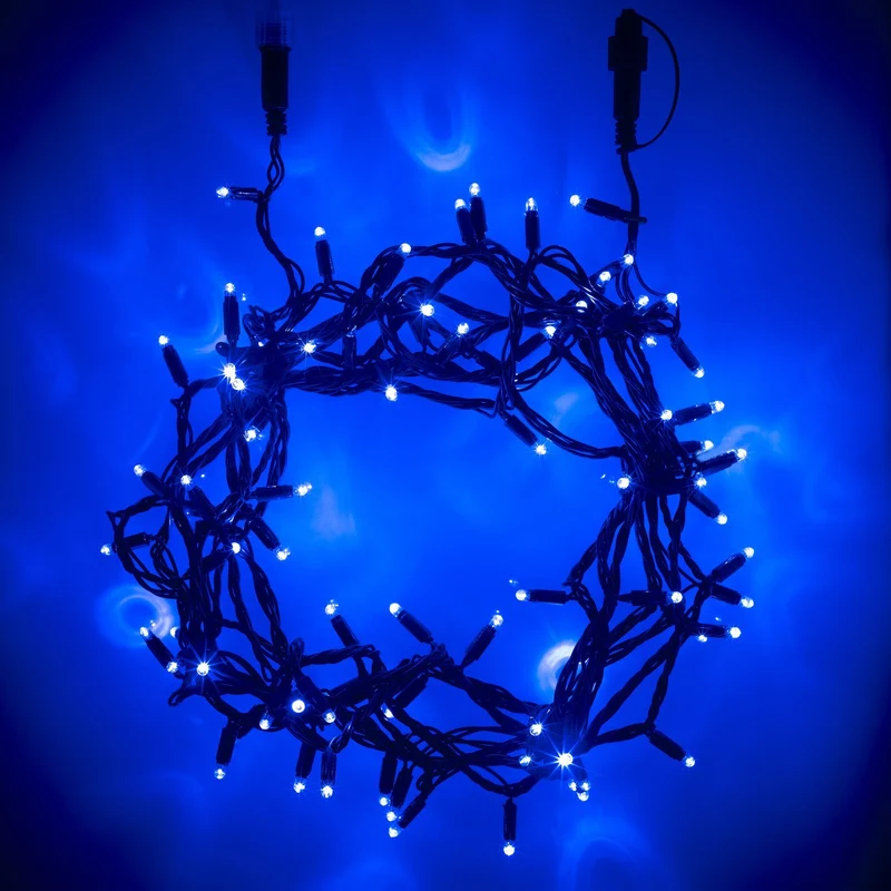 Guirlande Lumineuse Core Connect 60m 600 LED Bleue Câble Vert Raccordable