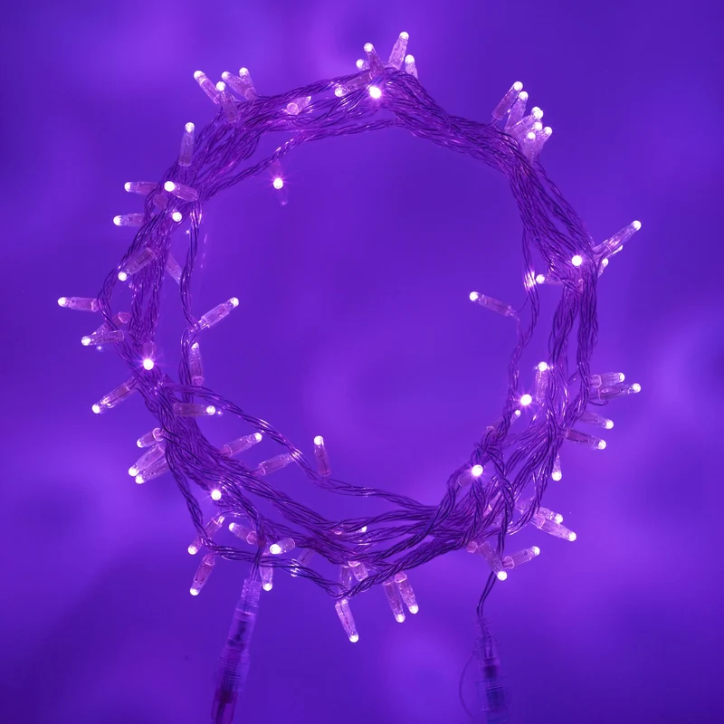 Guirlande Lumineuse Core Connect 40m 400 LED Violette Câble Transparent Raccordable