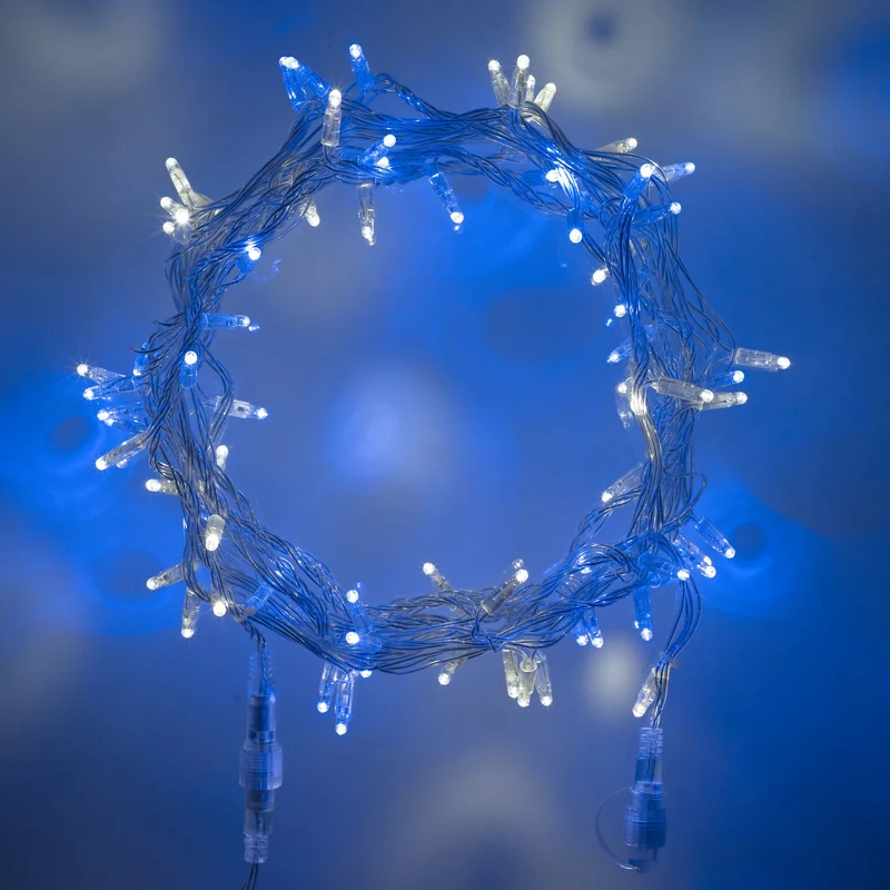 Guirlande Lumineuse Core Connect 40m 400 LED Bleue et Blanche Câble Transparent Raccordable