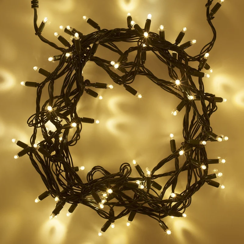 Guirlande Lumineuse Core Connect 30m 300 LED Blanc Chaud Câble Vert Raccordable