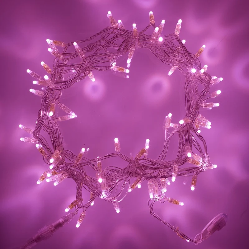 Guirlande Lumineuse Core Connect 30m 300 LED Rose Câble Transparent Raccordable