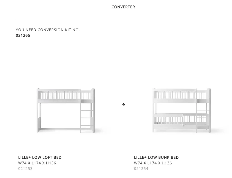 Kit de conversión de muebles de oliva