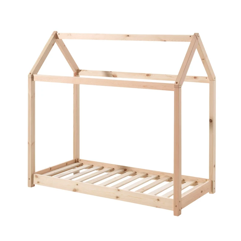 Lit Casa Cabane Vipack 70x140 cm - Bois Naturel