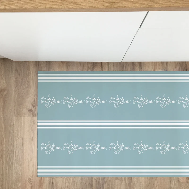 Blossom Garland Vinyl Rug - More Sizes and Colors Available
