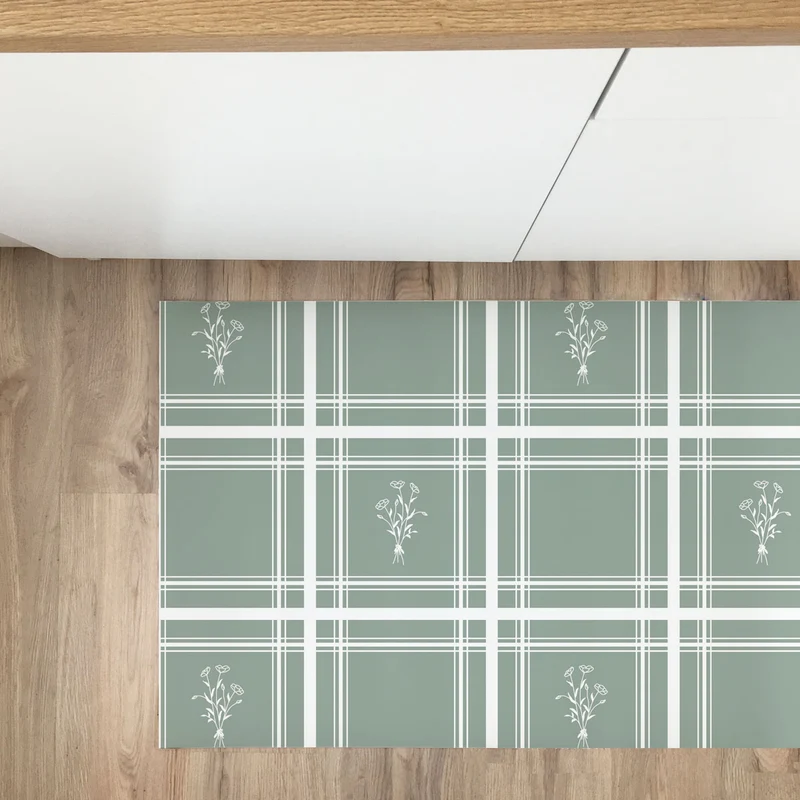 Petal Pinstripe Vinyl Rug - More Sizes and Colors Available