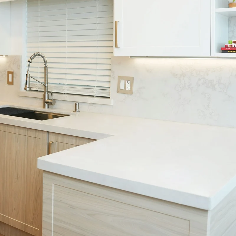 Película adhesiva para encimera de cocina - Blanco liso