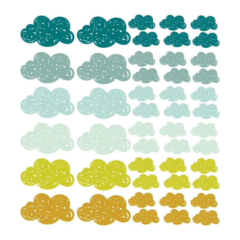 Pegatinas de nubes Color 1