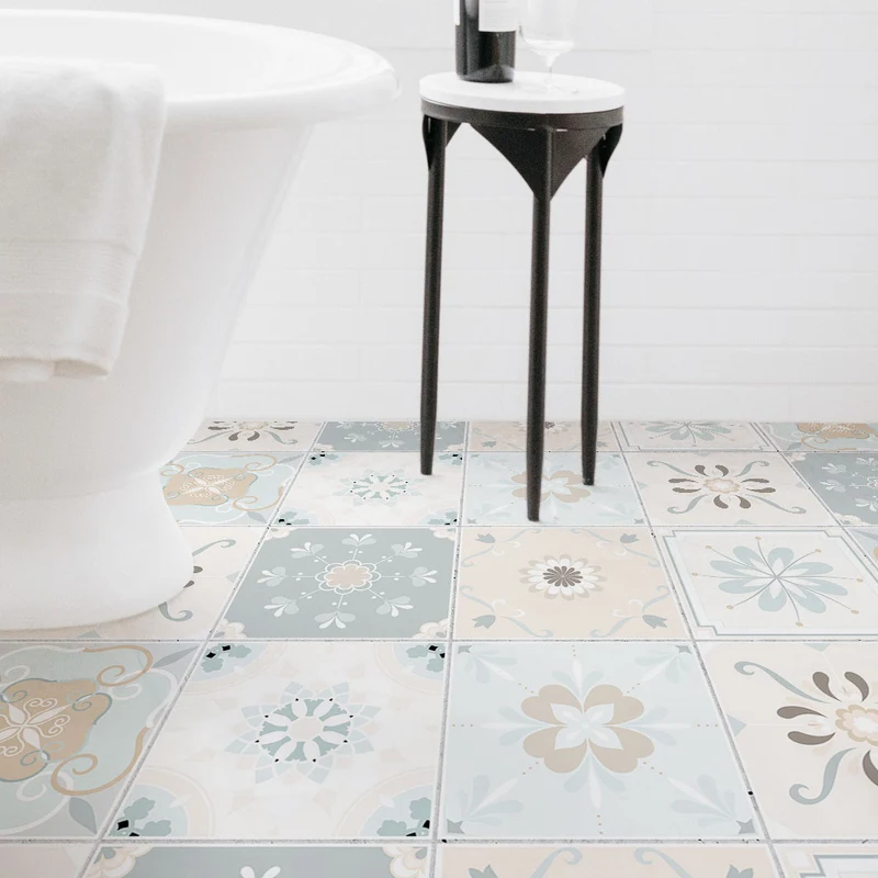 autocollants de carrelage vintage menthe et crème - Plusieurs tailles disponibles