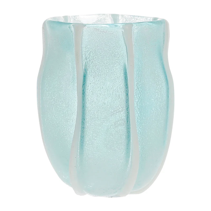 Photophore Amarres turquoise en verre - Côté Table