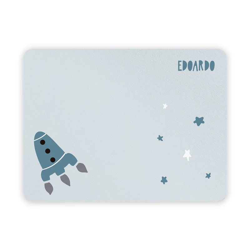 Mantel Individual Infantil Espacial - Nombre Personalizable