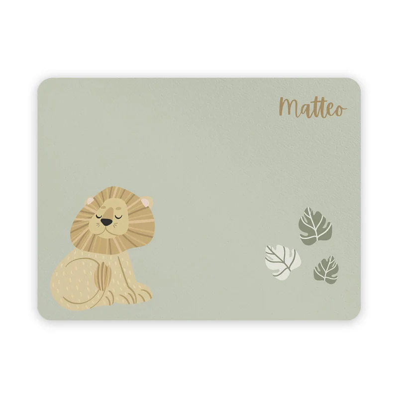 Lazy Jungle Baby Breakfast Placemat - Customizable Name