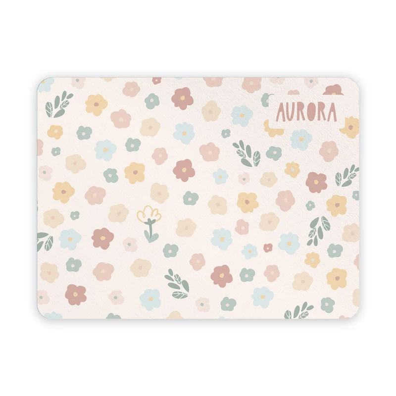 Happy Farm Flowers Placemat for Girls - Customizable Name