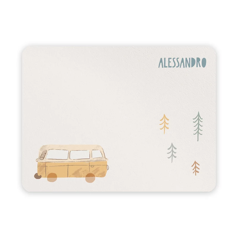 Baby Van Breakfast Placemats - Customizable Name