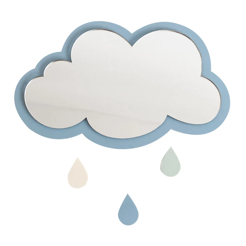 Miroir Cloud and Drops en acrylique - Plusieurs couleurs et tailles disponibles
