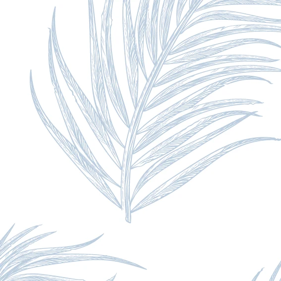 50x100 cm Vinyl Palms Sea Blue