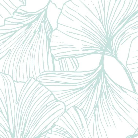 24,5x73,5 cm Vinilo Gingko Menta