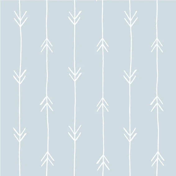 Tela de flechas boho azul claro 50x201 cm