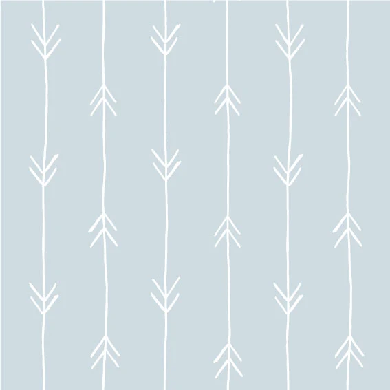 Tela de flechas boho azul claro 50x200 cm