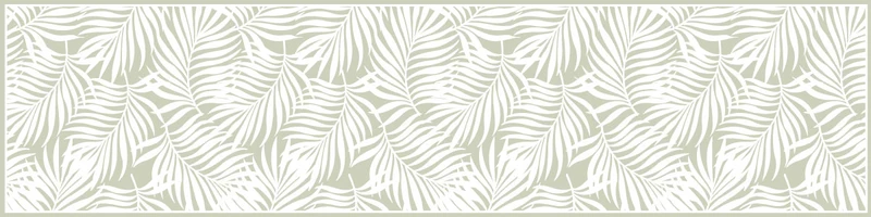 Alfombra Vinílica 50x200 Hojas Tropicales Salvia Claro