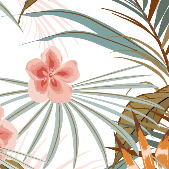 50x288 cm Vinyle Plantes Tropicales