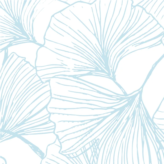 50x100 cm Vinyl Ginkgo Blue