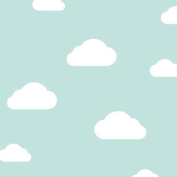 50x300 cm Vinilo Nubes Menta