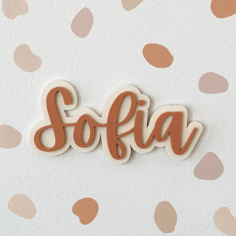Name writing in Acrylic - Cozy - More colors available