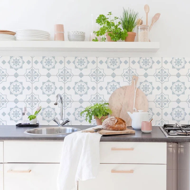 Adhesivo rectangular para azulejos de Barcelona, ​​paquete de 10 pegatinas, varios colores y tamaños disponibles