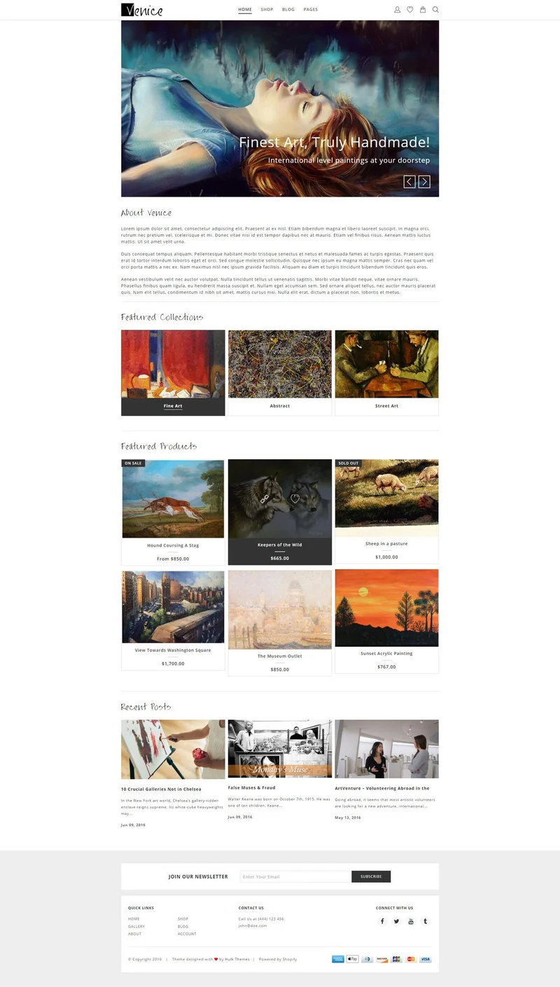Handmade Store Venice Shopify Theme