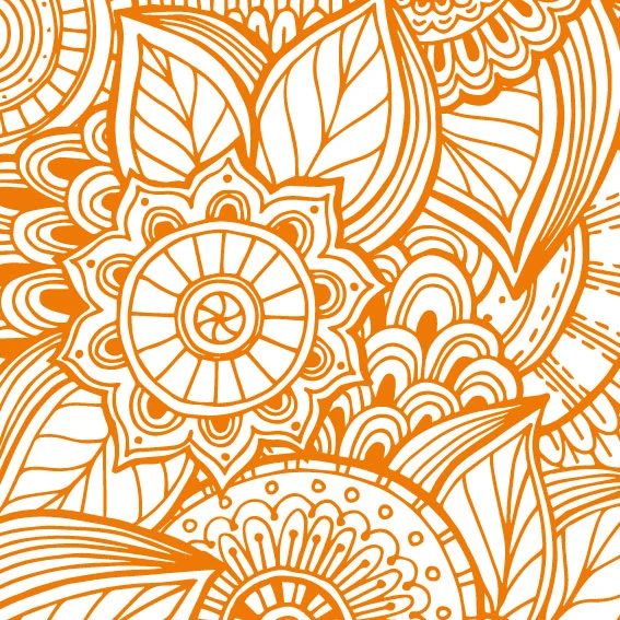 44x97,5 cm Vinyl Boho chic Orange