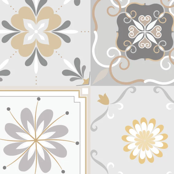50x100cm Vinyl Vintage Tiles