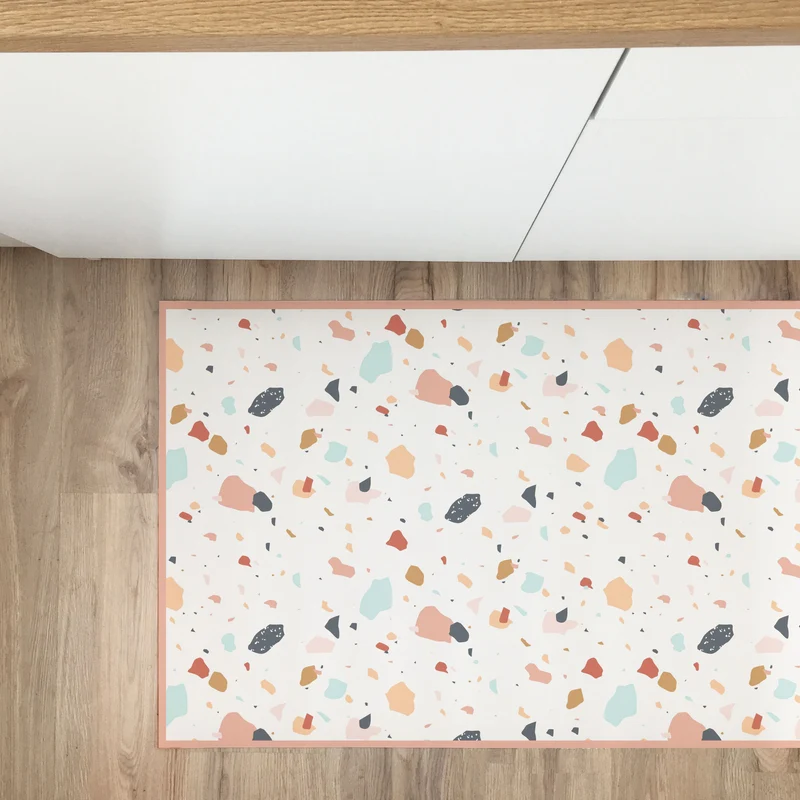 Tapis en vinyle Terrazzo rose