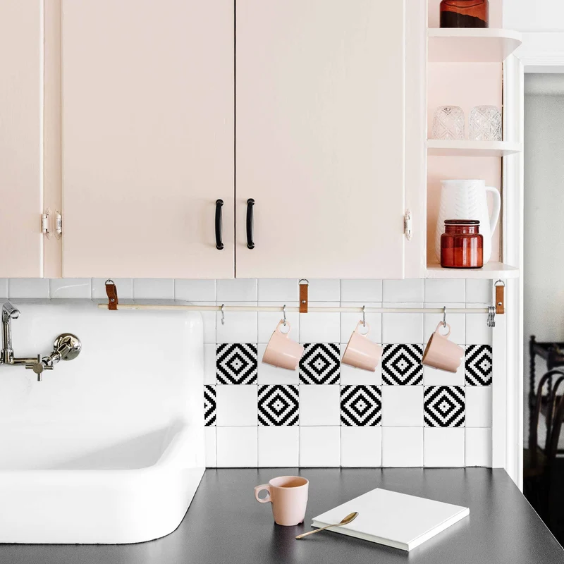 Autocollants pour carrelage ethnique chic - Plus de couleurs et de tailles disponibles