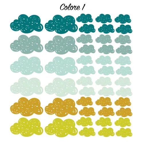 Cloud Stickers - Plusieurs variantes de couleurs disponibles