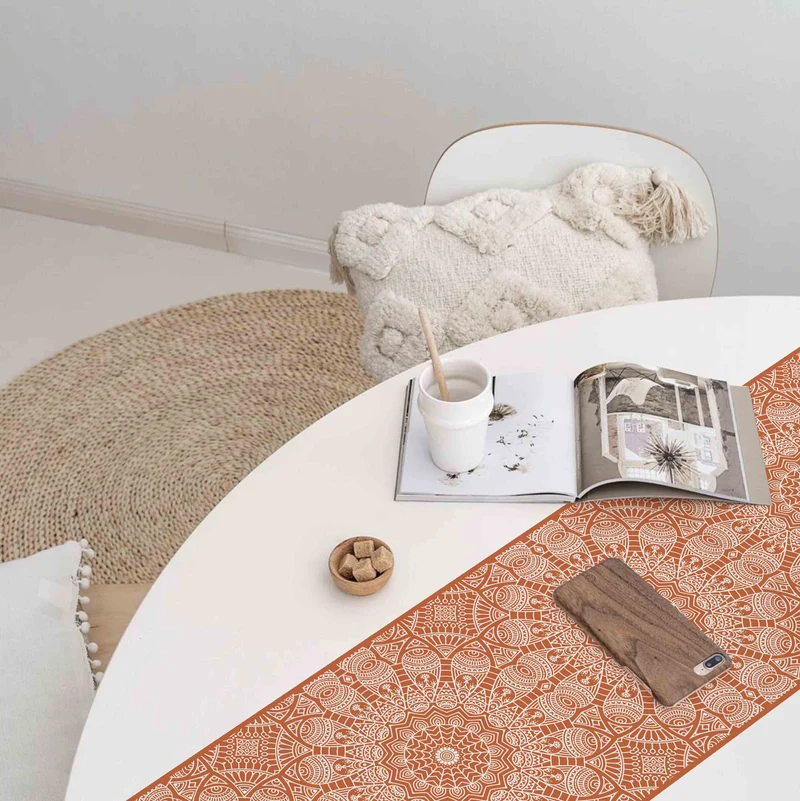 Chemin de table en vinyle Mandala - Plus de couleurs disponibles