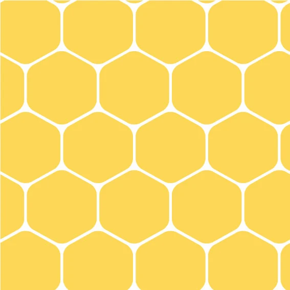 50x83 cm Vinyl Yellow Beehive