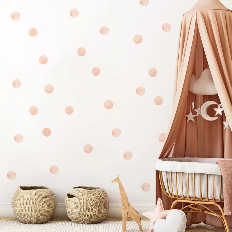 Round Watercolor Wall Stickers - More Colors Available