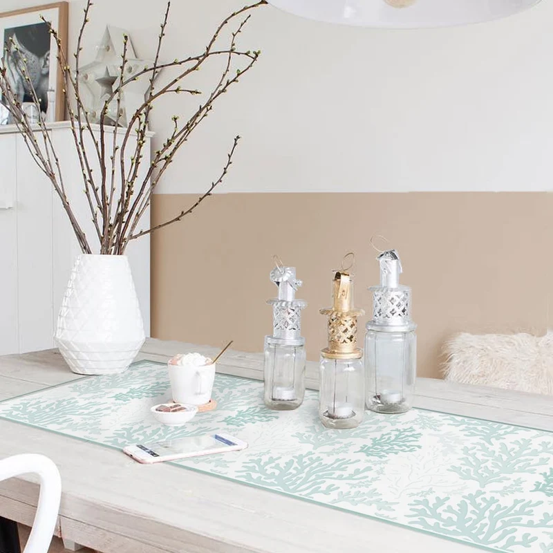 Coral Vinyl Table Runner - More Colors Available