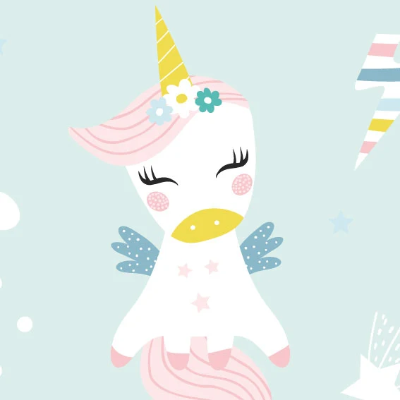 Tissu Adhésif Licornes 135x101 cm