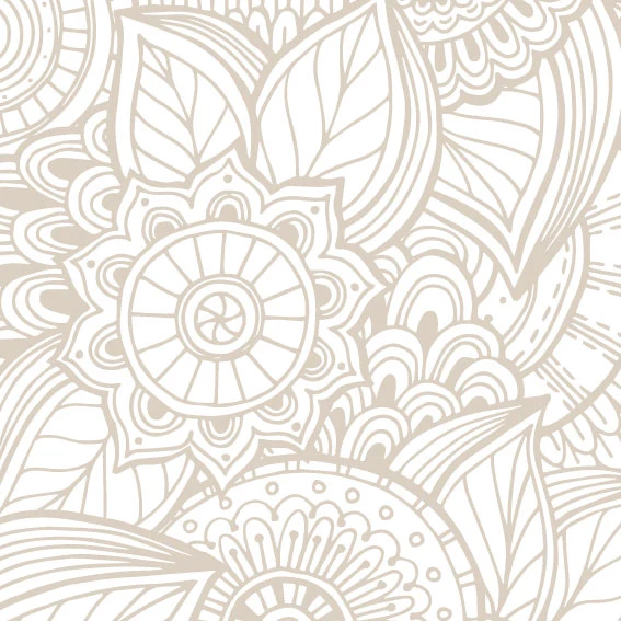 59x68 cm Vinyl Boho chic Ecru