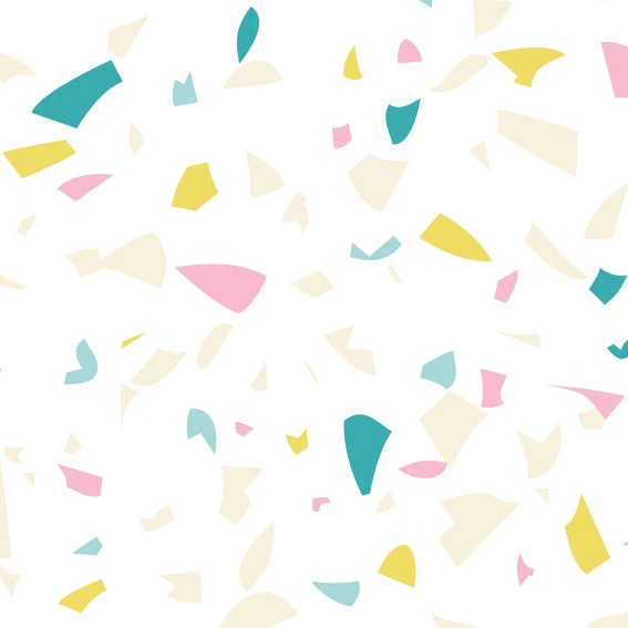 49,5x25 cm Vinyl Terrazzo multicolor