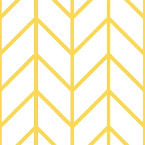 60x67,5 cm Vinyl Geometric arrows White background Yellow